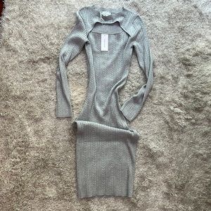 Pink rose never worn sweater dress with chest cut out